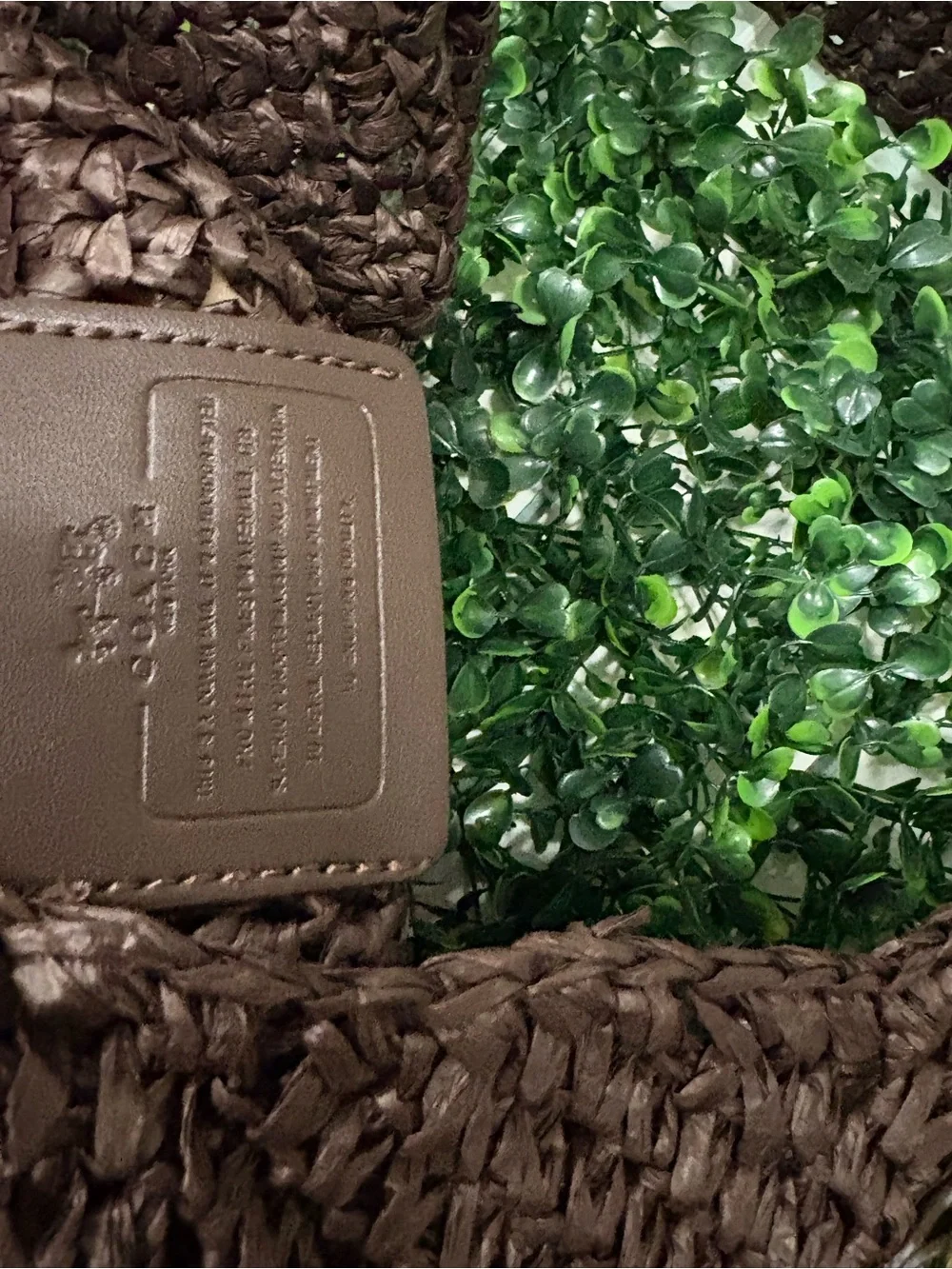 Coach New York Brown Woven Shoulder Bag